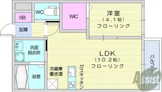 渡幸ベルメゾンDOG&CAT 5【1階】の間取り