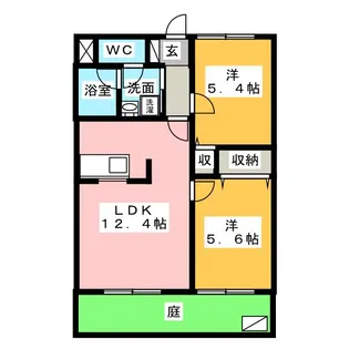 ガーディアン扶桑【1階】の間取り