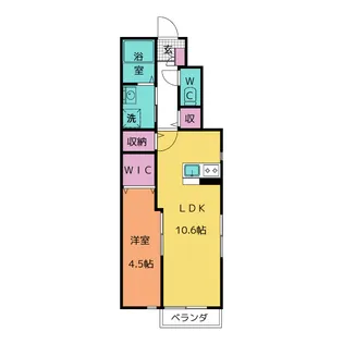 ソレイユ大衡【1階】の間取り