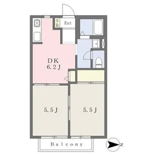 ドエル富田A【2階】の間取り