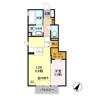 パインコート B【1階】の間取り