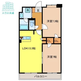 フロンティアエム【9階】の間取り