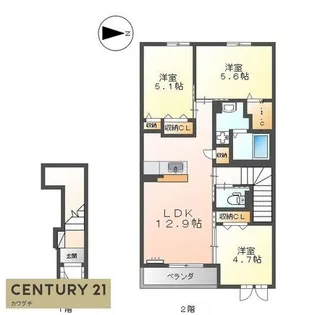 ニューウエスト【2階】の間取り