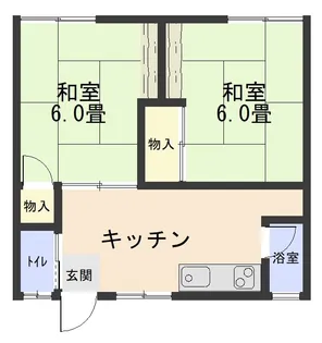 橋本ハイツB【1階】の間取り
