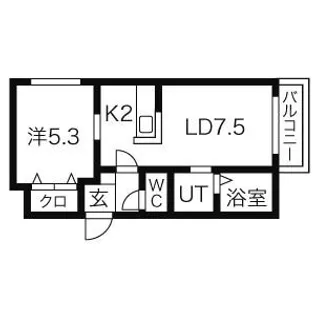 ポラリス環状通東【2階】の間取り