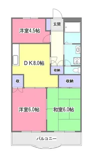 東京都清瀬市中里5【マンション】の間取り