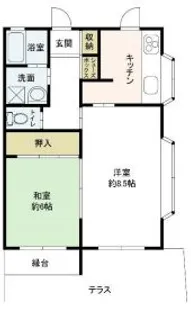 神奈川県藤沢市本鵠沼2【マンション】の間取り