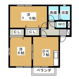 グレースイシバシ C【1階】の間取り