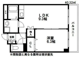 福岡県久留米市本町【マンション】の間取り