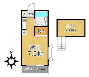 ニューアローズM1【2階】の間取り