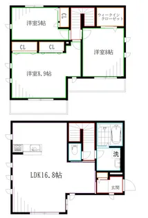 東京都三鷹市北野4【一戸建】の間取り