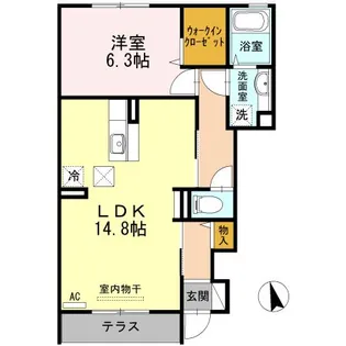 ライブコート A棟【1階】の間取り