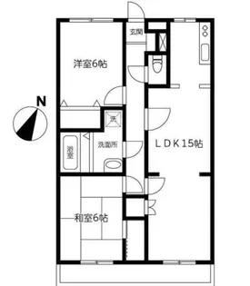 2LDKの間取り画像