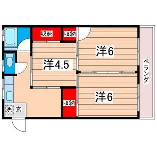 長山ハイツ(西)【2階】の間取り