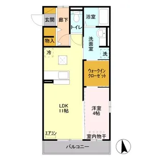 群馬県高崎市浜尻町【アパート】の間取り