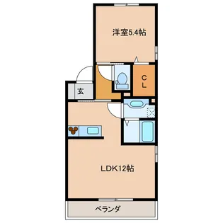 宮崎県都城市郡元4【アパート】の間取り