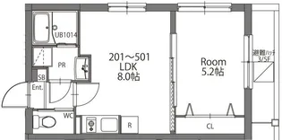 東京都新宿区上落合1【マンション】の間取り