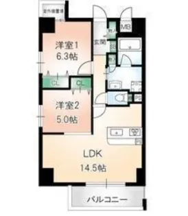 フォレストスクエア香呑【4階】の間取り