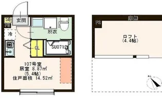 東京都練馬区高野台2【アパート】の間取り
