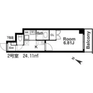 大阪府大阪市西区江戸堀3【マンション】の間取り