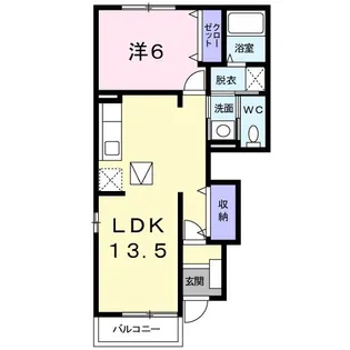 クレストI【1階】の間取り