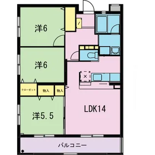 ジューダンブルクII【1階】の間取り