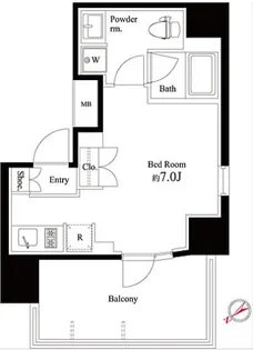 東京都新宿区市谷田町3【マンション】の間取り
