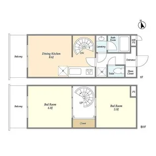 グランウッズ自由が丘【1階】の間取り