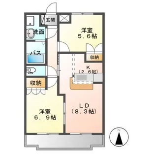 サンセットヒルズ【2階】の間取り