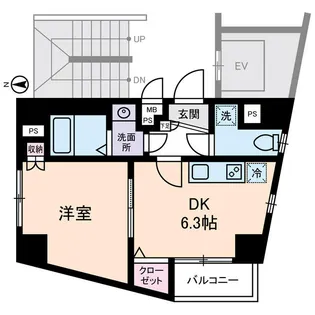 レアシス西日暮里【2階】の間取り