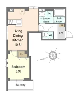 Belle Sereno【5階】の間取り