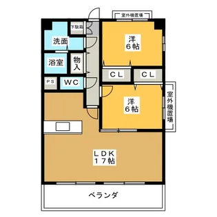 フェリーチャアイオイ【6階】の間取り