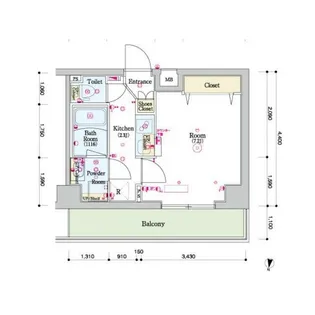 スカイコートグレース新宿中落合【3階】の間取り