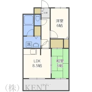 ライオンズマンション西線6条【8階】の間取り