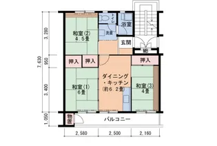有野団地B【3階】の間取り