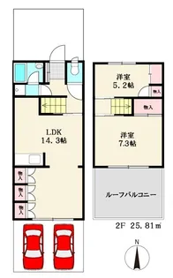 埼玉県所沢市大字山口【一戸建】の間取り