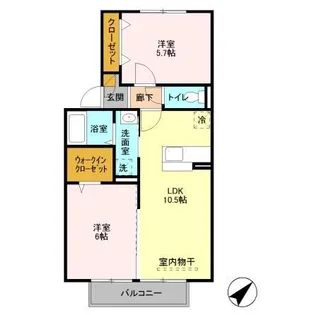 埼玉県春日部市上蛭田【アパート】の間取り