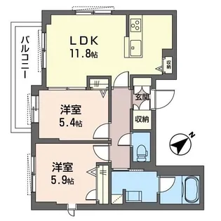 メゾン・ド・オウルII【3階】の間取り