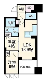 グランドメゾン北堀江レジデンス【4階】の間取り