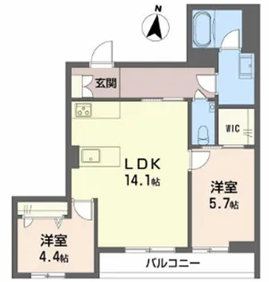 ゼーゲンハウス【2階】の間取り