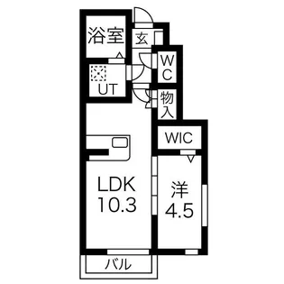 Sun fieldB棟【1階】の間取り