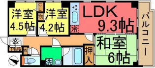 ライオンズステーションプラザ新小岩【3階】の間取り