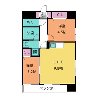 バリューエクセ【9階】の間取り