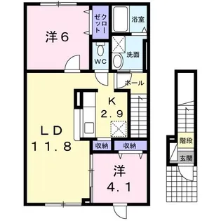 リシェル 1【2階】の間取り