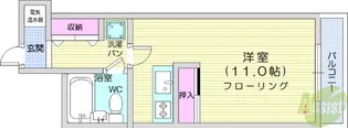 ブライトシティ柏木【11階】の間取り