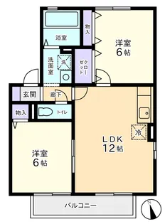 【サニーハイツ田園 A】【2階】の間取り