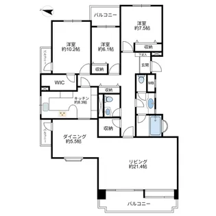ペルシェール山手【2階】の間取り