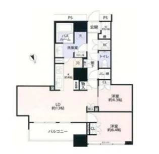 勝どきザ・タワー【41階】の間取り