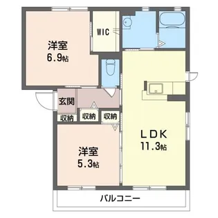 群馬県太田市龍舞町【アパート】の間取り