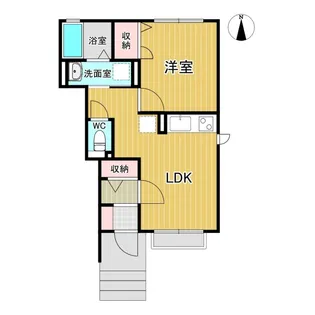 コーポキリシマVII【1階】の間取り